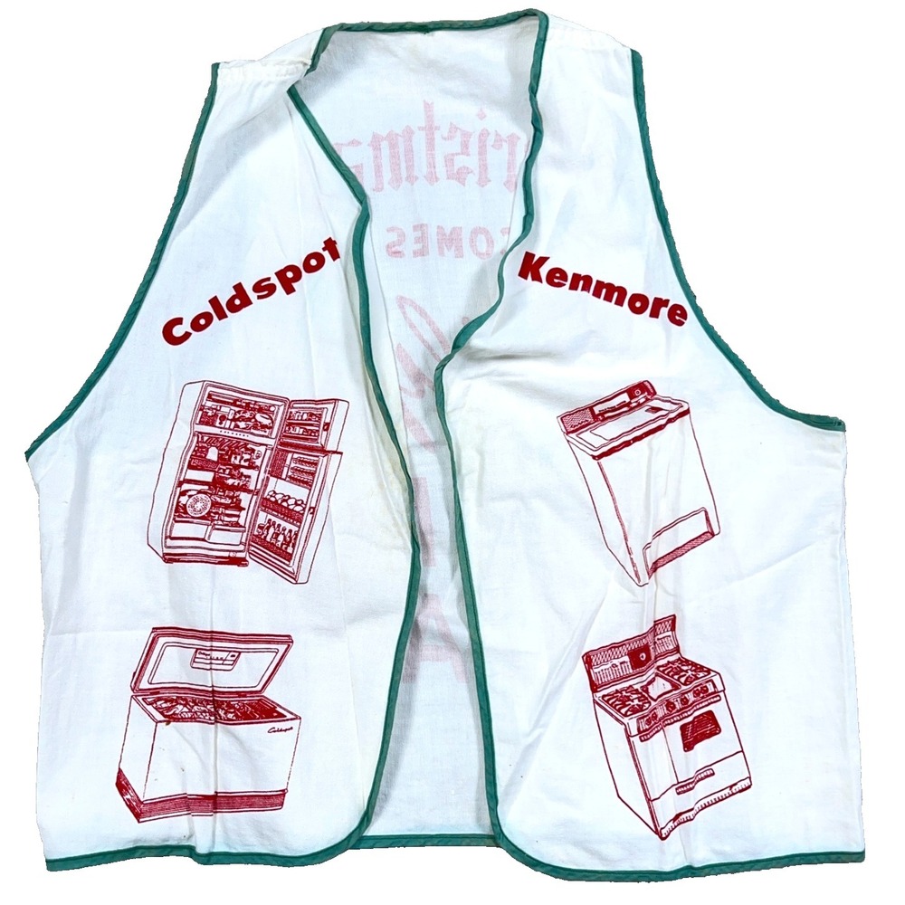Vintage Kenmore Appliances Vest Adult OSFM Advertising Promo‎ 80s 90s Uniform